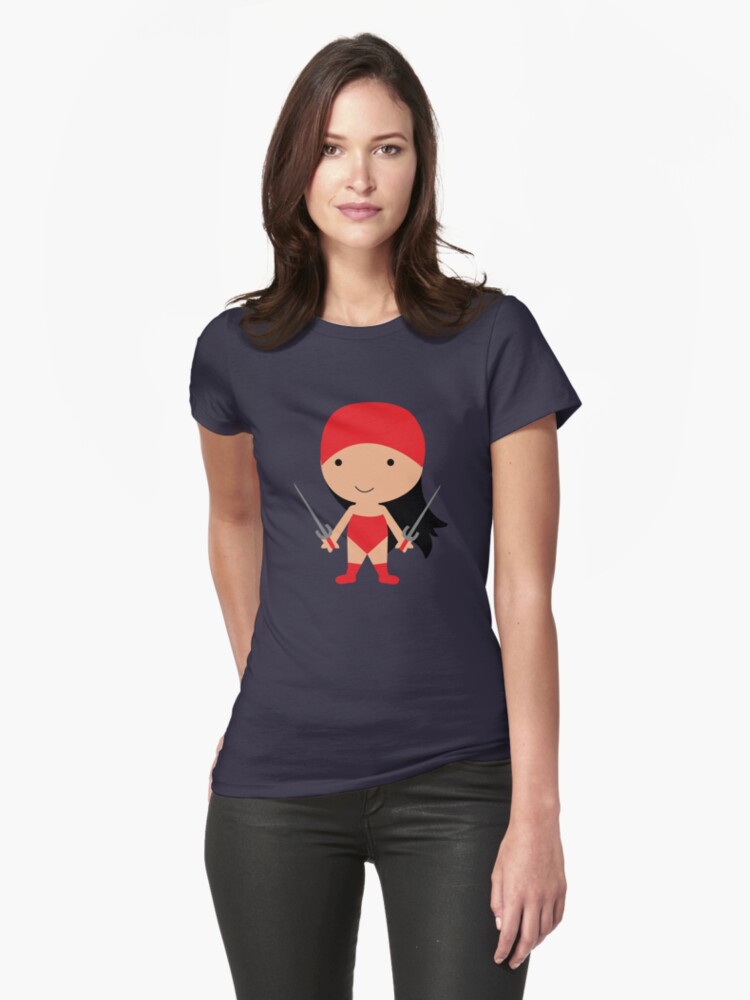 Thumbnail 1 of 3, Fitted T-Shirt, Cutie Elektra designed and sold by melissagavin.