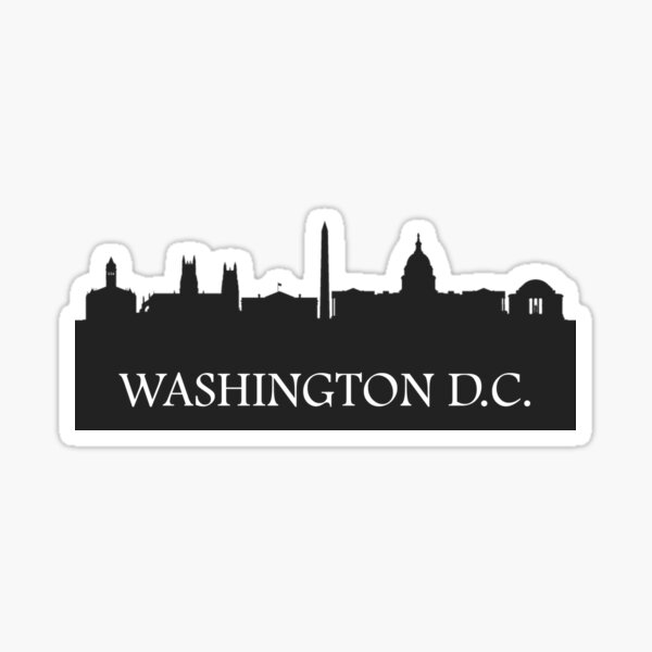 Washington DC Skyline Sticker