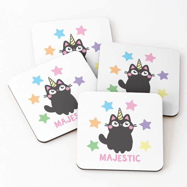 Item preview, Majestic Rainbow Unicorn Cat Kawaii Cat designed and sold by CookieKisses.