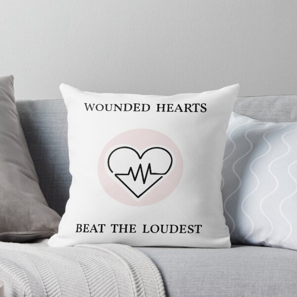 Item preview, Wounded Hearts Beat the Loudest Quote designed and sold by Christy Ann Martine.