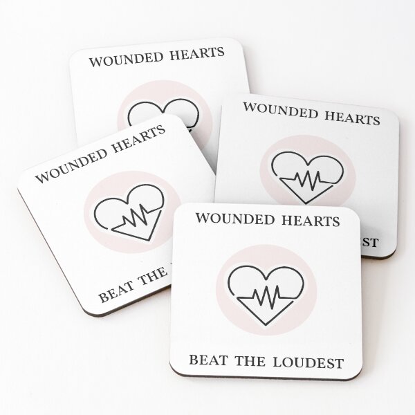 Item preview, Wounded Hearts Beat the Loudest Quote designed and sold by Christy Ann Martine.