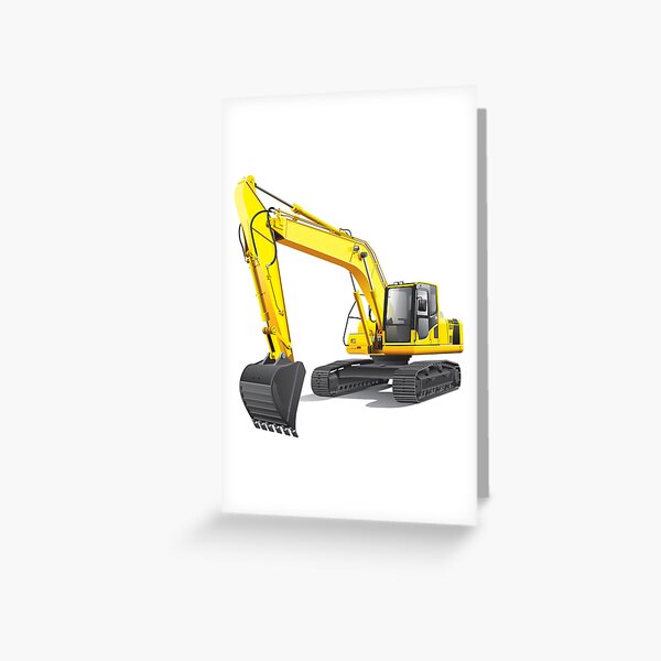 Bulldozer d'excavatrice Carte de vœux