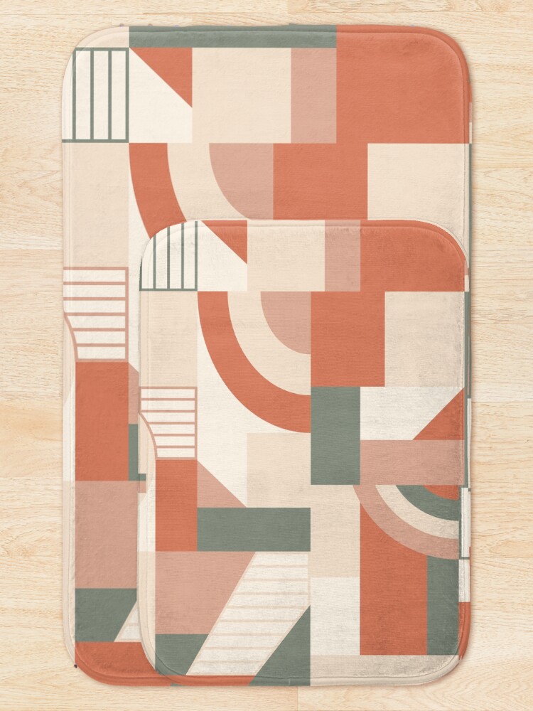 Alternate view of Earthy Blocks Bath Mat