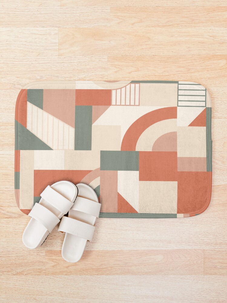 Alternate view of Earthy Blocks Bath Mat