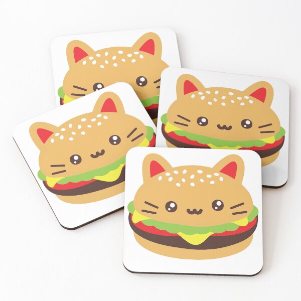 Item preview, Kawaii and Cute Cheeseburger Cat  designed and sold by CookieKisses.