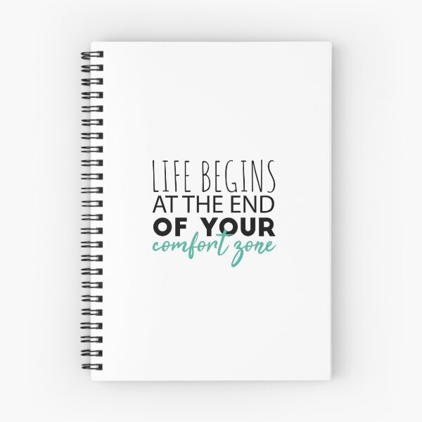 Item preview, Life begins at the end of your comfort zone quote inspirational, motivational designed and sold by Minimalist Quotes and Sayings.