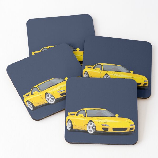 Item preview, RX-7 Fd3s Illustration yellow designed and sold by ArtyMotive.