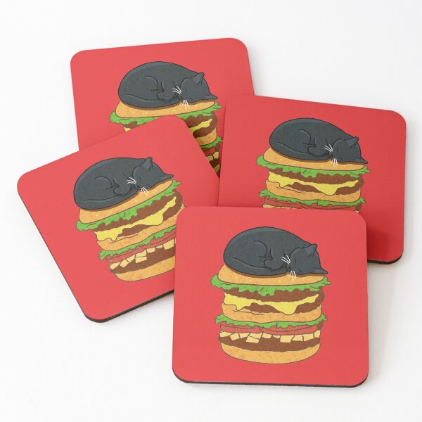 Item preview, Burger Cat - black designed and sold by CCCDesign.
