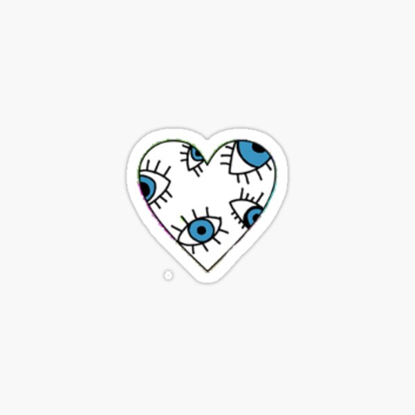 Item preview, Evil Eye Heart Sticker designed and sold by F1rstc1ass.