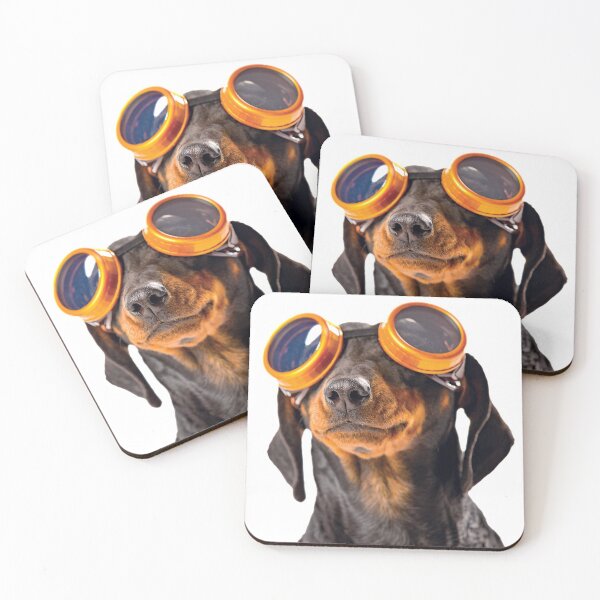 Item preview, Steampunk Goggles Dachshund Dog Transparent Background designed and sold by srgreen.