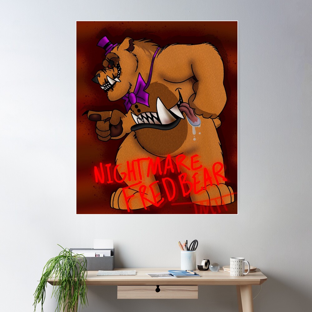 Nightmare Fredbear Poster for Sale by SmolSquooshShop