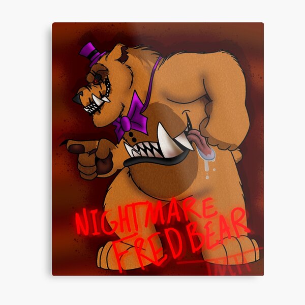 Nightmare Fredbear Metal Prints for Sale