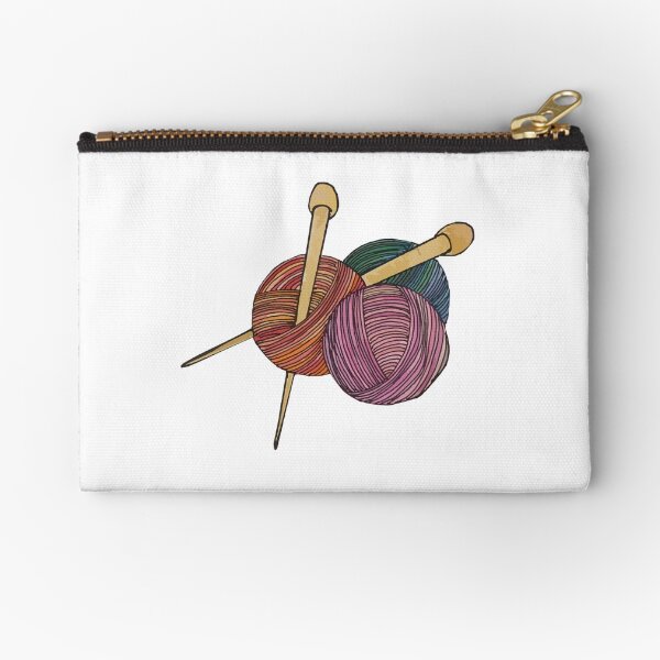 Yarn & Needles Zipper Pouch