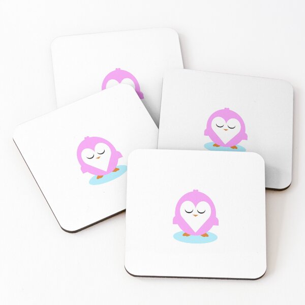 Item preview, Cute Pink Penguin Cartoon Design designed and sold by StuffNStickers.