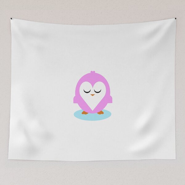Item preview, Cute Pink Penguin Cartoon Design designed and sold by StuffNStickers.