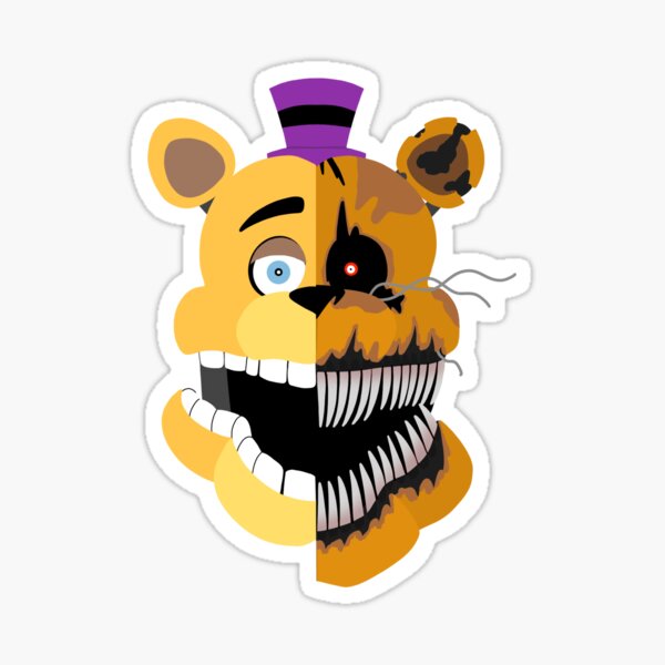 FNAF Nightmare Fredbear Fanart Sticker for Sale by tayatarantula