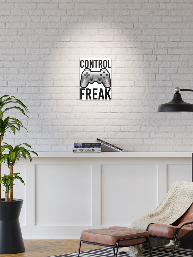 Control Freak Pun Video Game Controller Gamers Metal Print for Sale by  mralan