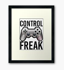 Control Freak Pun Video Game Controller Gamers Framed Print