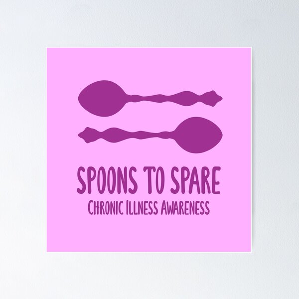 Item preview, Spoons To Spare - Chronic Illness Awareness (Magenta) designed and sold by KelseyLovelle.