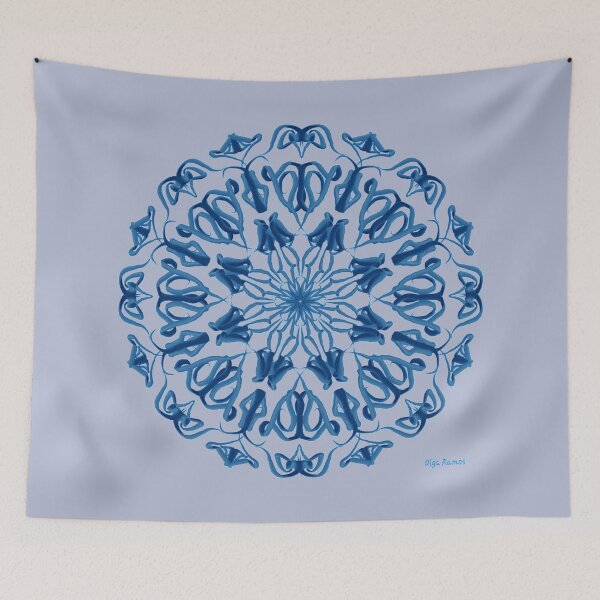 Item preview, Blue shield at sunrise designed and sold by olgaramos.