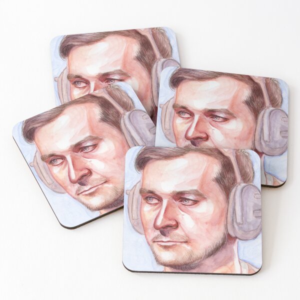 Item preview, Watercolour Portrait of Jarosław "pashaBiceps" Jarząbkowski designed and sold by PapieroweDrzewo.