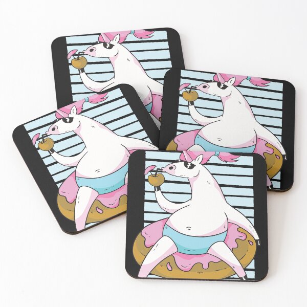 Item preview, Relaxed drinking unicorn designed and sold by Frergo.