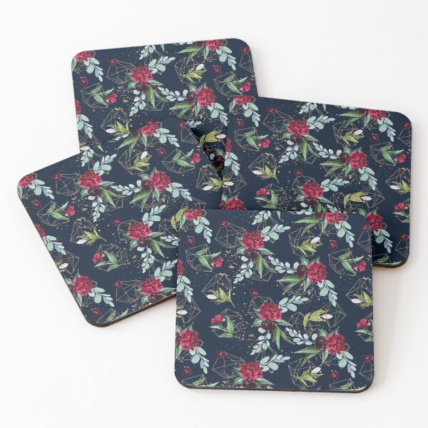 Item preview, Navy Geometric Floral designed and sold by MetallicDreams.