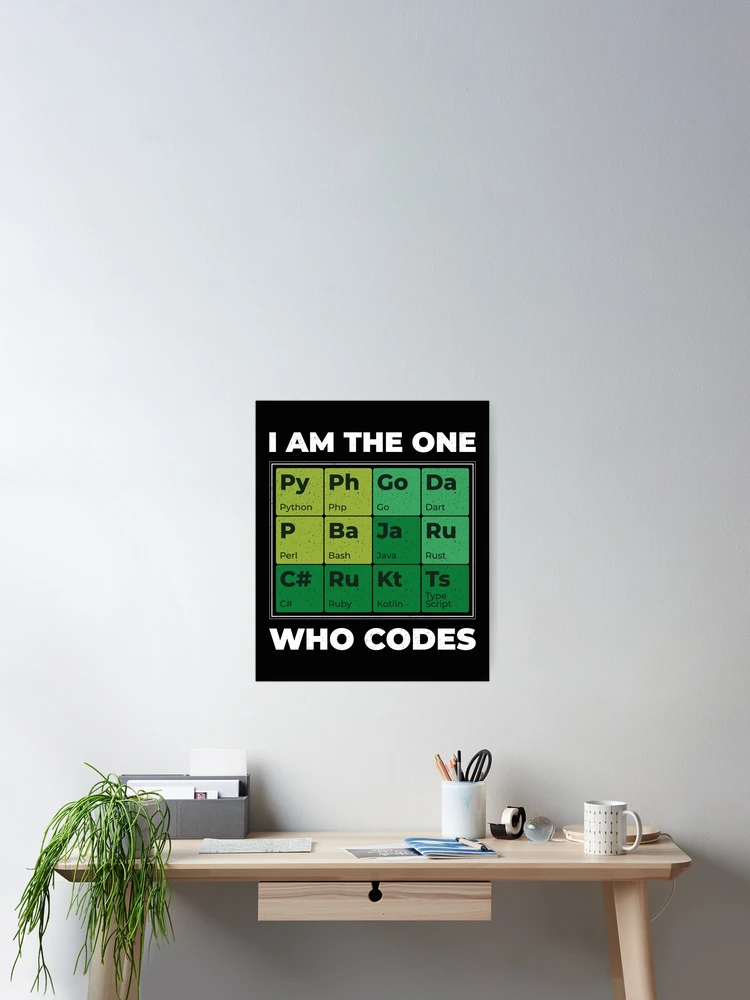 Thumbnail 2 of 3, Poster, Programming languages table designed and sold by Frergo.