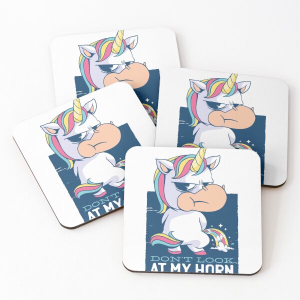 Item preview, Don't look at my horn, unicorn designed and sold by Frergo.