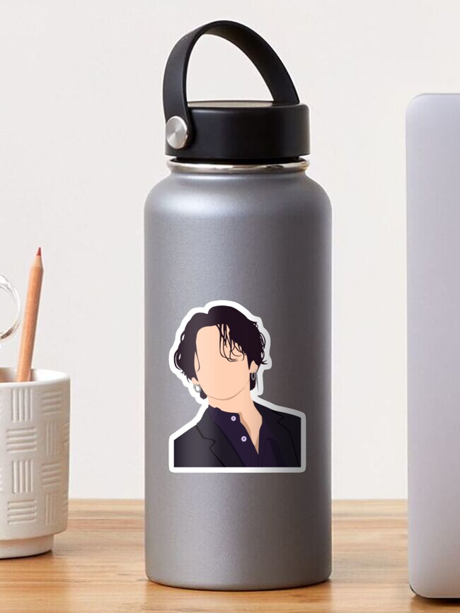Thumbnail 1 von 3, Sticker, Jungkook Jungkooks lange Haare JK Aufkleber designt und verkauft von NoonaStudio.
