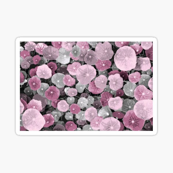 Plant Bed With Splashes of Color - Red and Pink Sticker