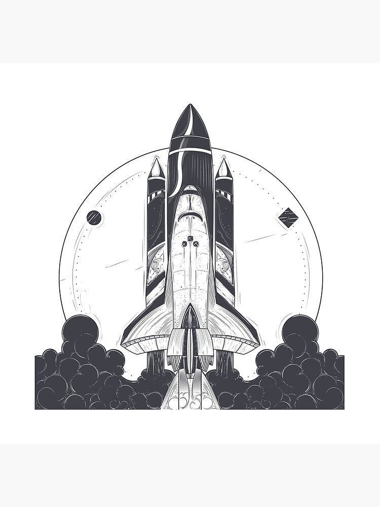 Illustration Spaceship Rocket Launch