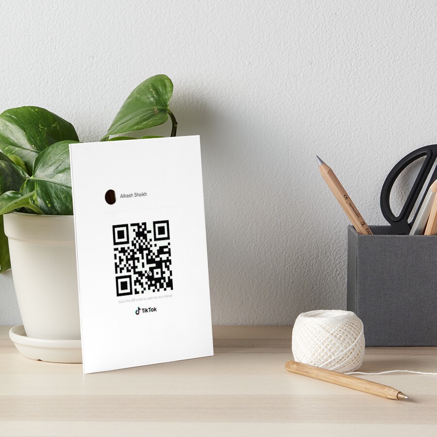 "Tik tok QR code " Art Board Print for Sale by Alkash | Redbubble