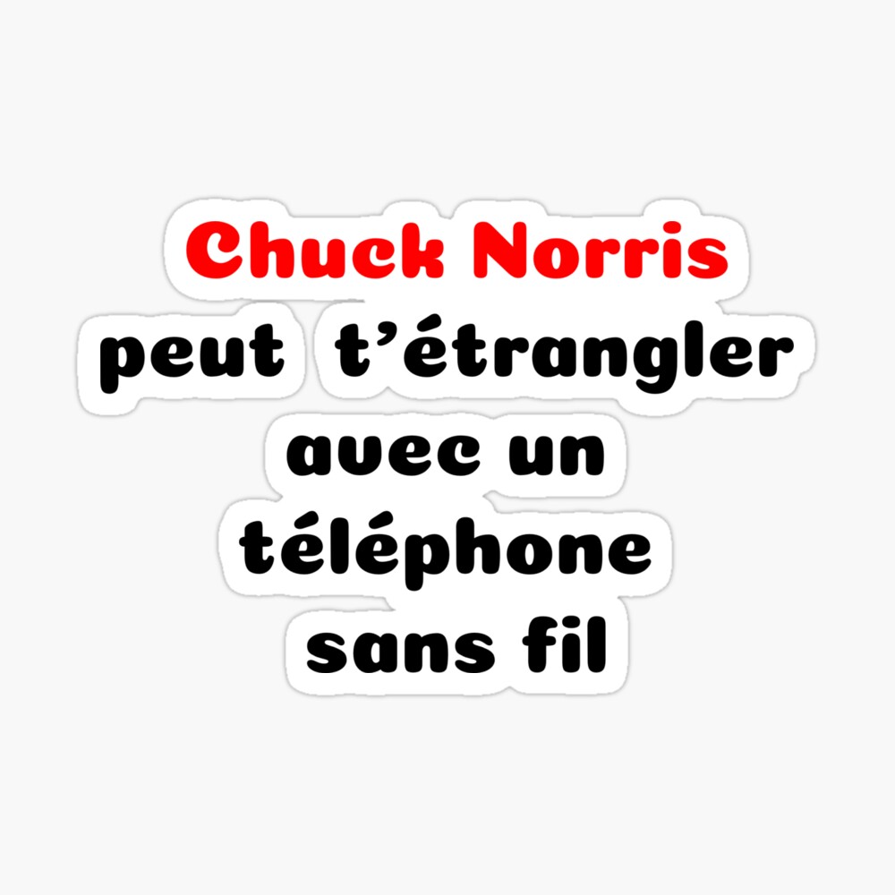 Poster Citation Chuck Norris Le Braille Par Laurentruiz Redbubble
