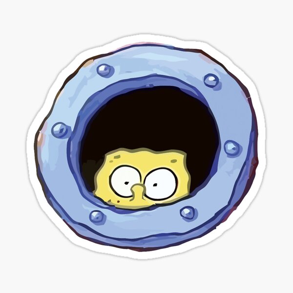 Spongebob in Window Sticker