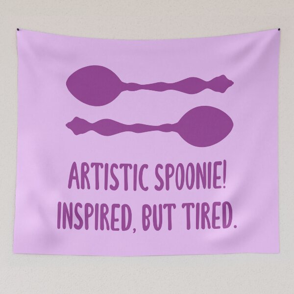 Item preview, Artistic Spoonie! Inspired, But Tired. (Pink) designed and sold by KelseyLovelle.
