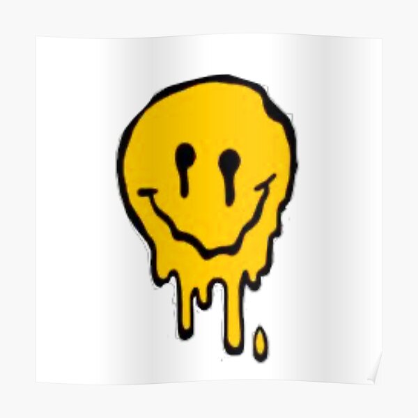 "Smiley face dripping" Poster by passaropaty | Redbubble