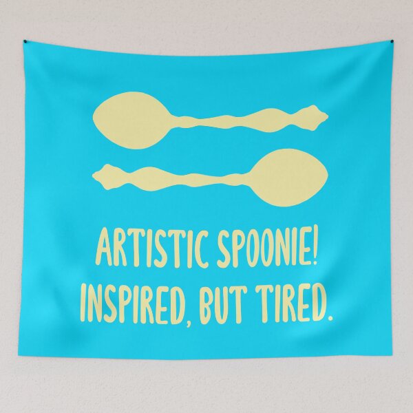 Item preview, Artistic Spoonie! Inspired, But Tired. (Light Yellow) designed and sold by KelseyLovelle.