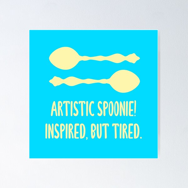 Item preview, Artistic Spoonie! Inspired, But Tired. (Light Yellow) designed and sold by KelseyLovelle.