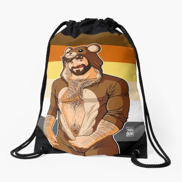 ADAM LIKES TEDDY BEARS - BEAR PRIDE Drawstring Bag