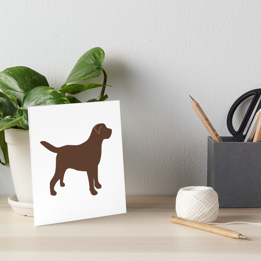 "Chocolate Lab Silhouette" Art Board Print for Sale by samauer Redbubble