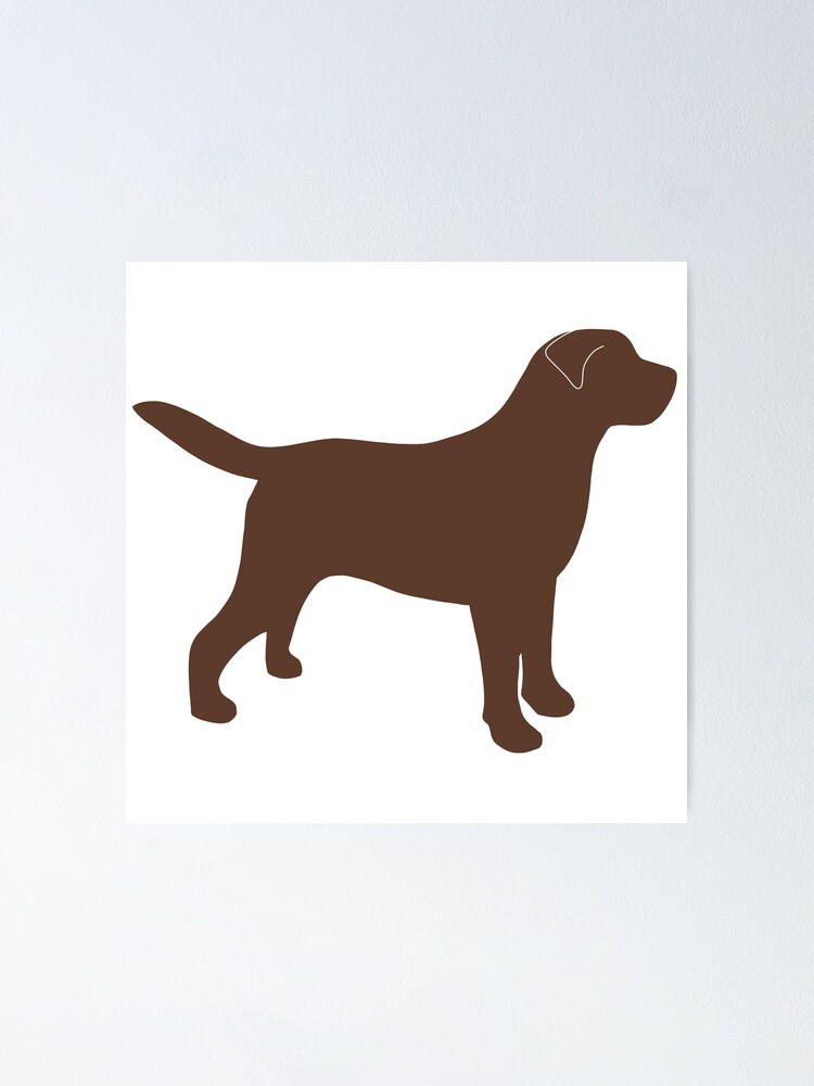 "Chocolate Lab Silhouette" Poster for Sale by samauer Redbubble
