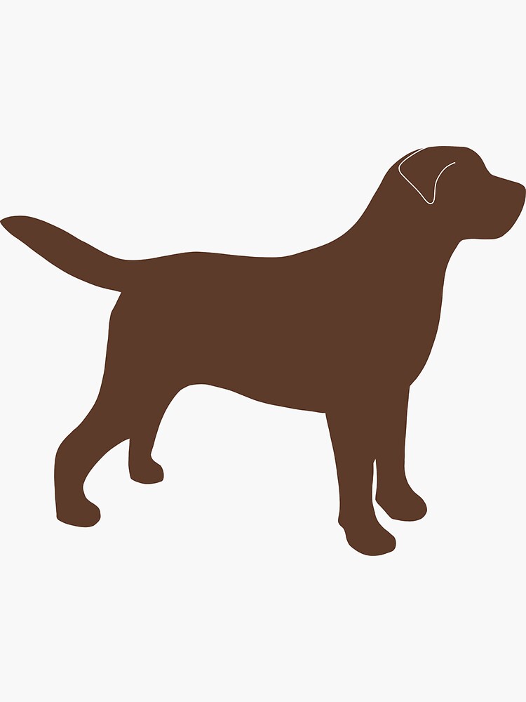 "Chocolate Lab Silhouette" Sticker for Sale by samauer | Redbubble