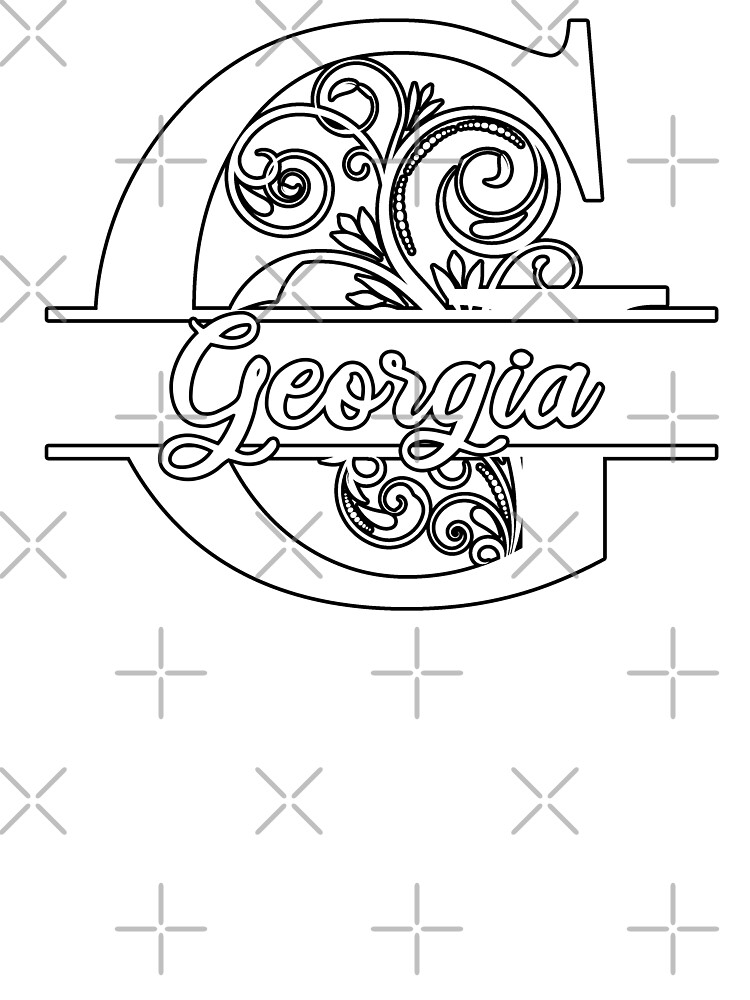 black and white georgia g clip art