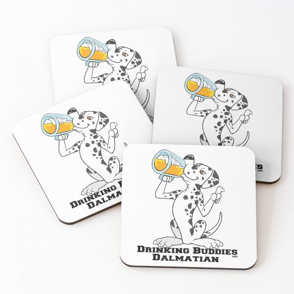 Item preview, Dalmatian Dog Beer Drinking Buddies Series Cartoon  designed and sold by 3sistersrock.