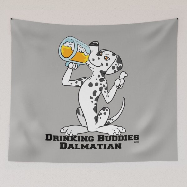 Item preview, Dalmatian Dog Beer Drinking Buddies Series Cartoon  designed and sold by 3sistersrock.
