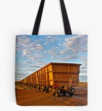 Long train in the middle of nowhere Tote Bag