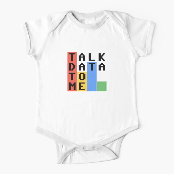 Talk Data To Me Short Sleeve Baby One-Piece