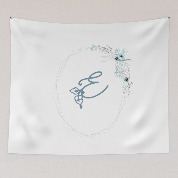 Aperçu de l'œuvre Monogramme floral géométrique - E créée et vendue par WithTheStones.