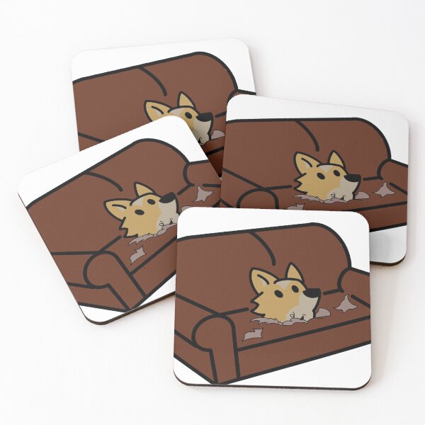 Item preview, Cute dog popping threw couch  designed and sold by Sophia Walker.